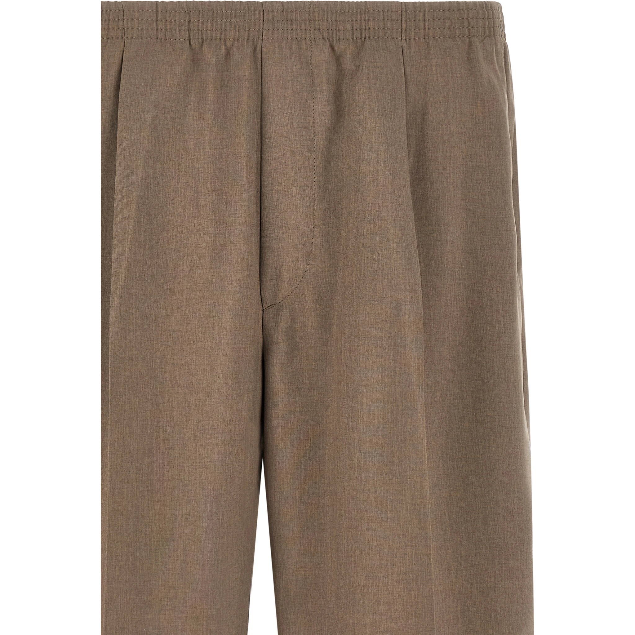 Brown Polyester Bermuda Shorts