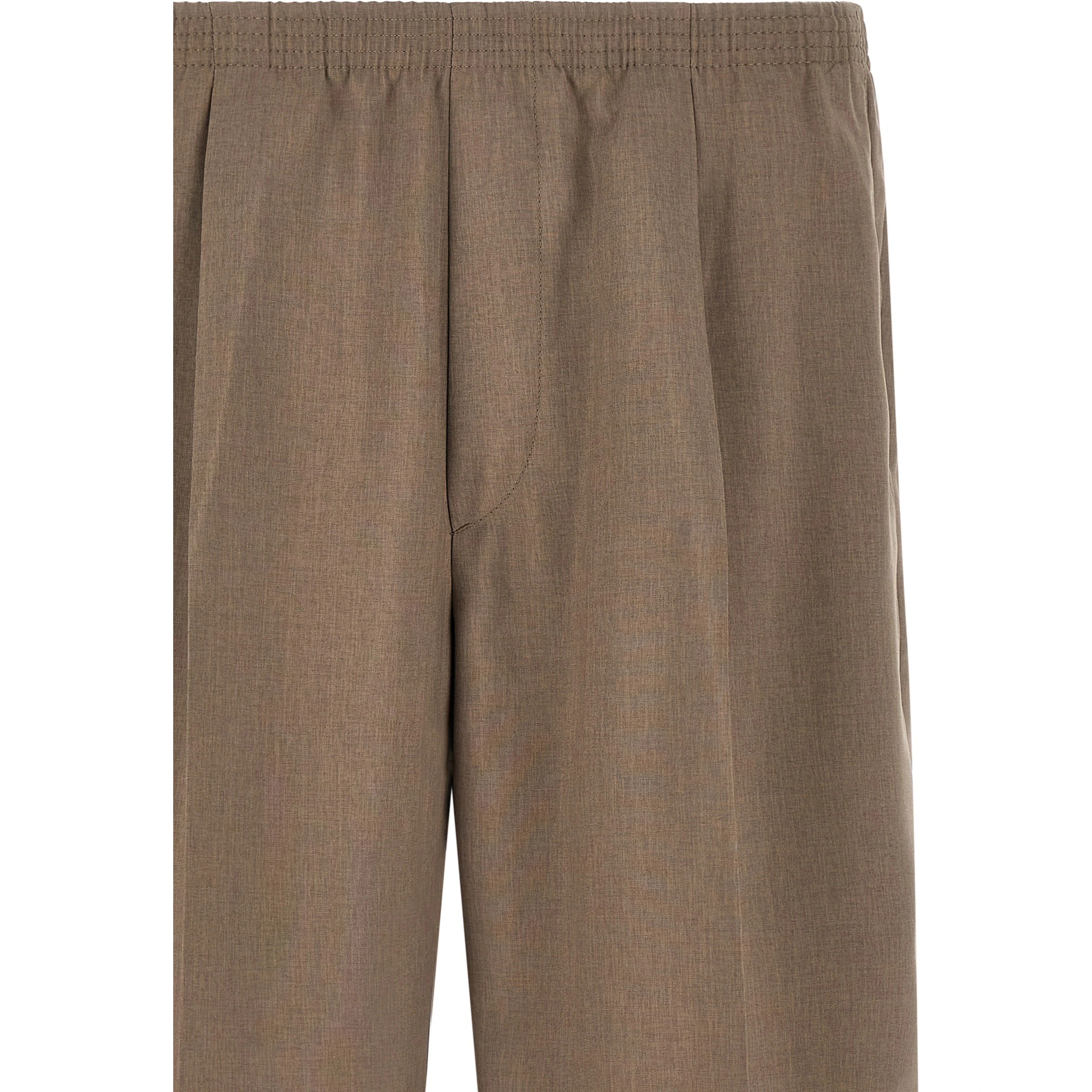 Brown Polyester Bermuda Shorts