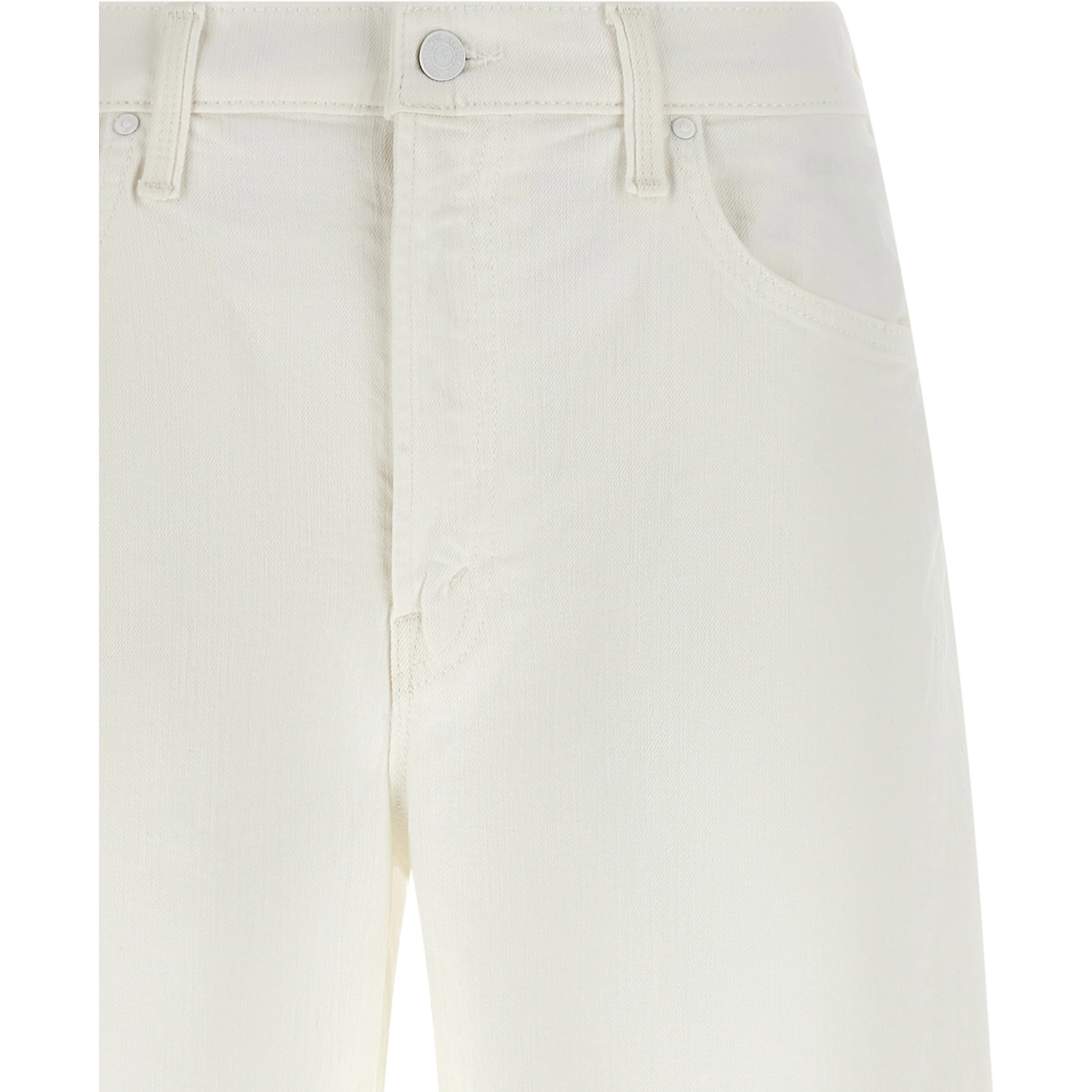 White Cotton Bermuda Shorts