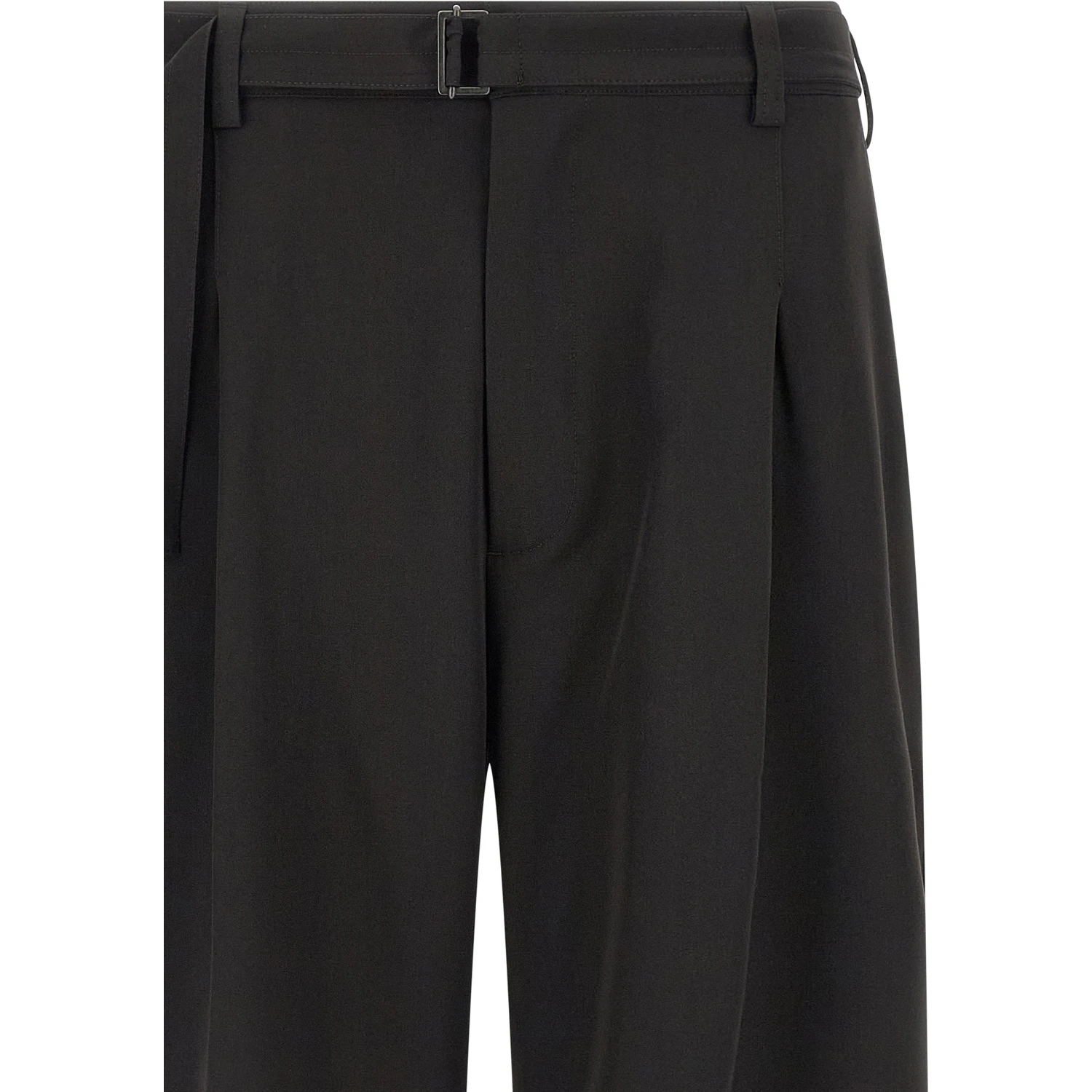Black Polyester Bermuda Shorts