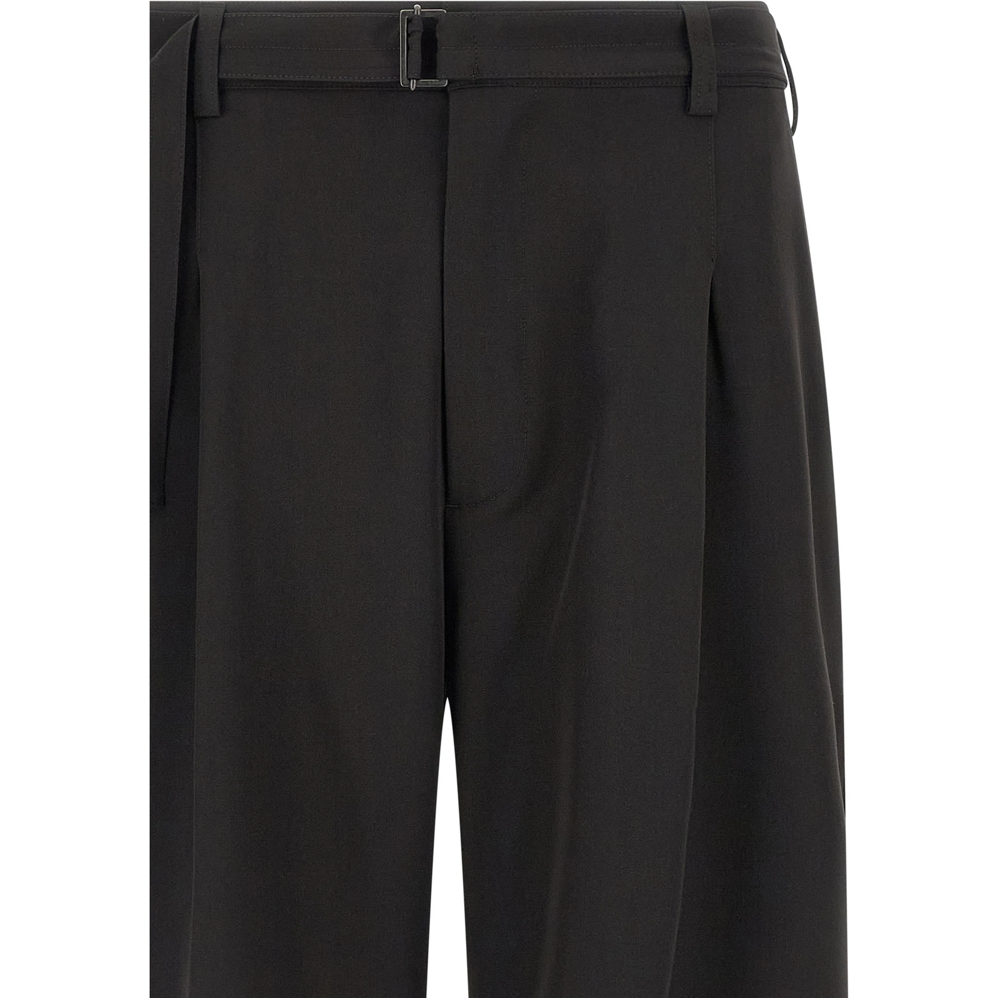 Black Polyester Bermuda Shorts