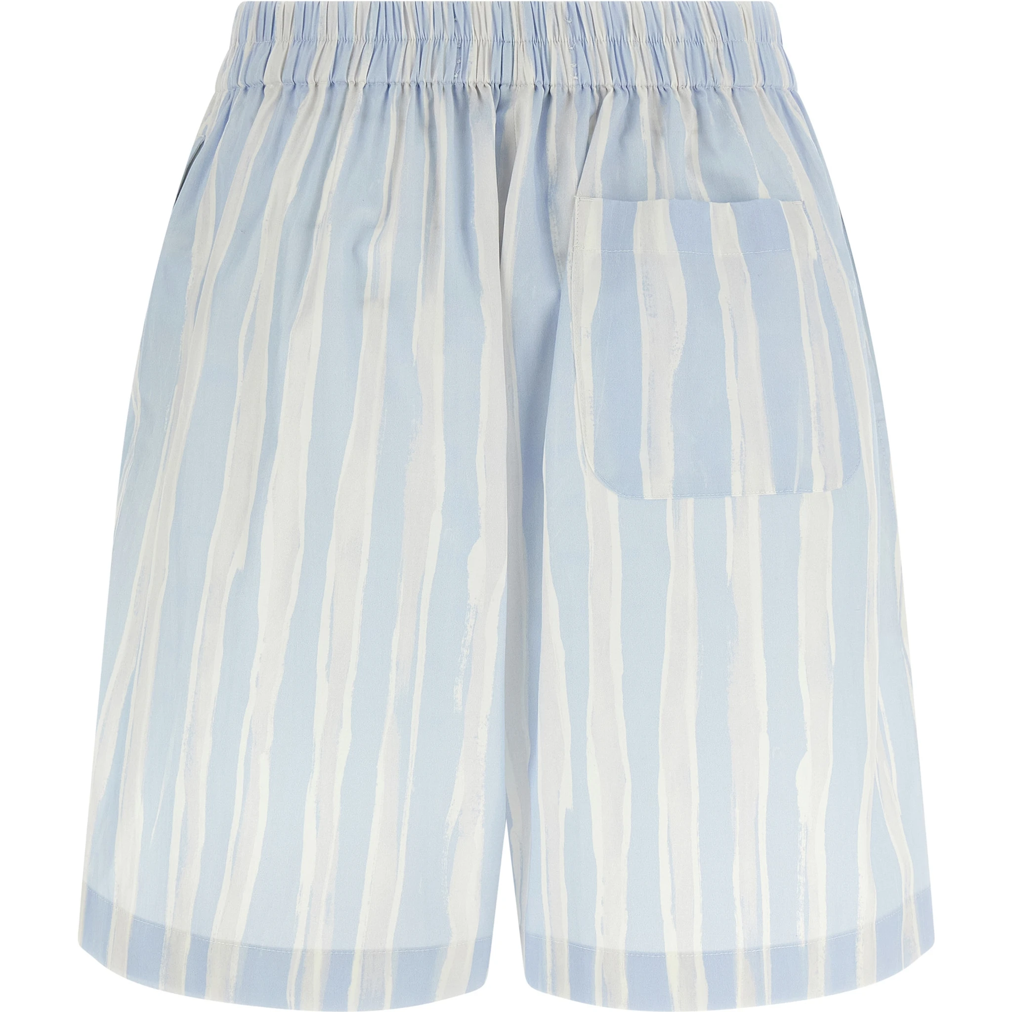 Blue Linen Bermuda Shorts