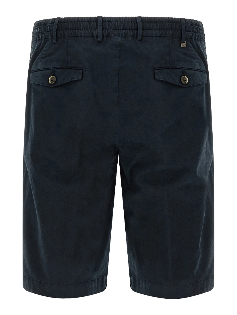 Blue Cotton Bermuda Shorts