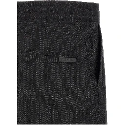 Black Virgin Wool Bermuda Shorts