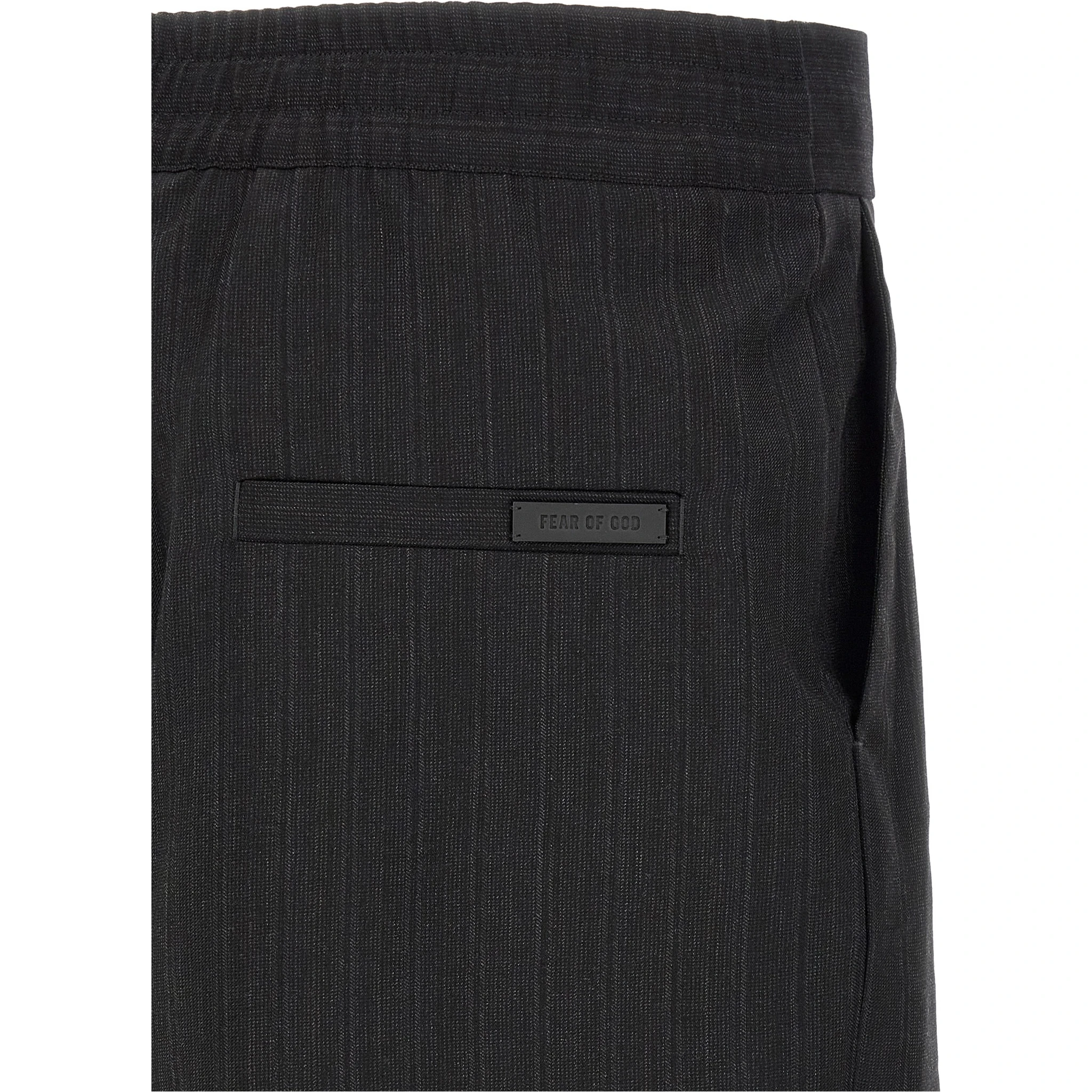 Black Virgin Wool Bermuda Shorts