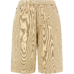 Beige Cotton Bermuda Shorts