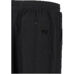 Black Polyester Bermuda Shorts