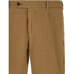 Beige Cotton Bermuda Shorts