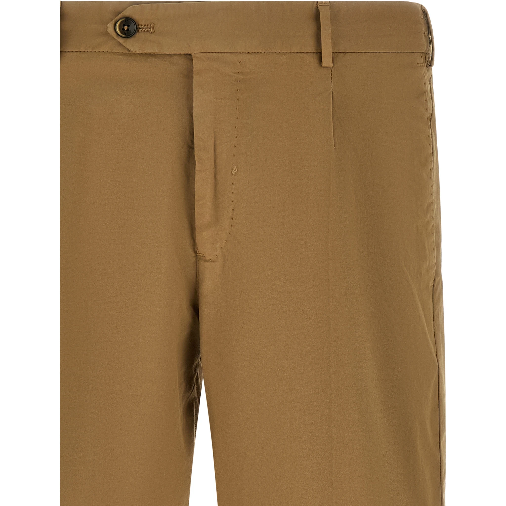 Beige Cotton Bermuda Shorts