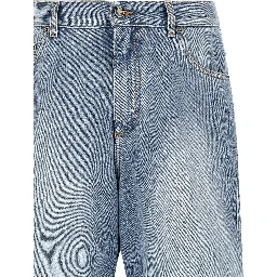 Blue Cotton Bermuda Shorts
