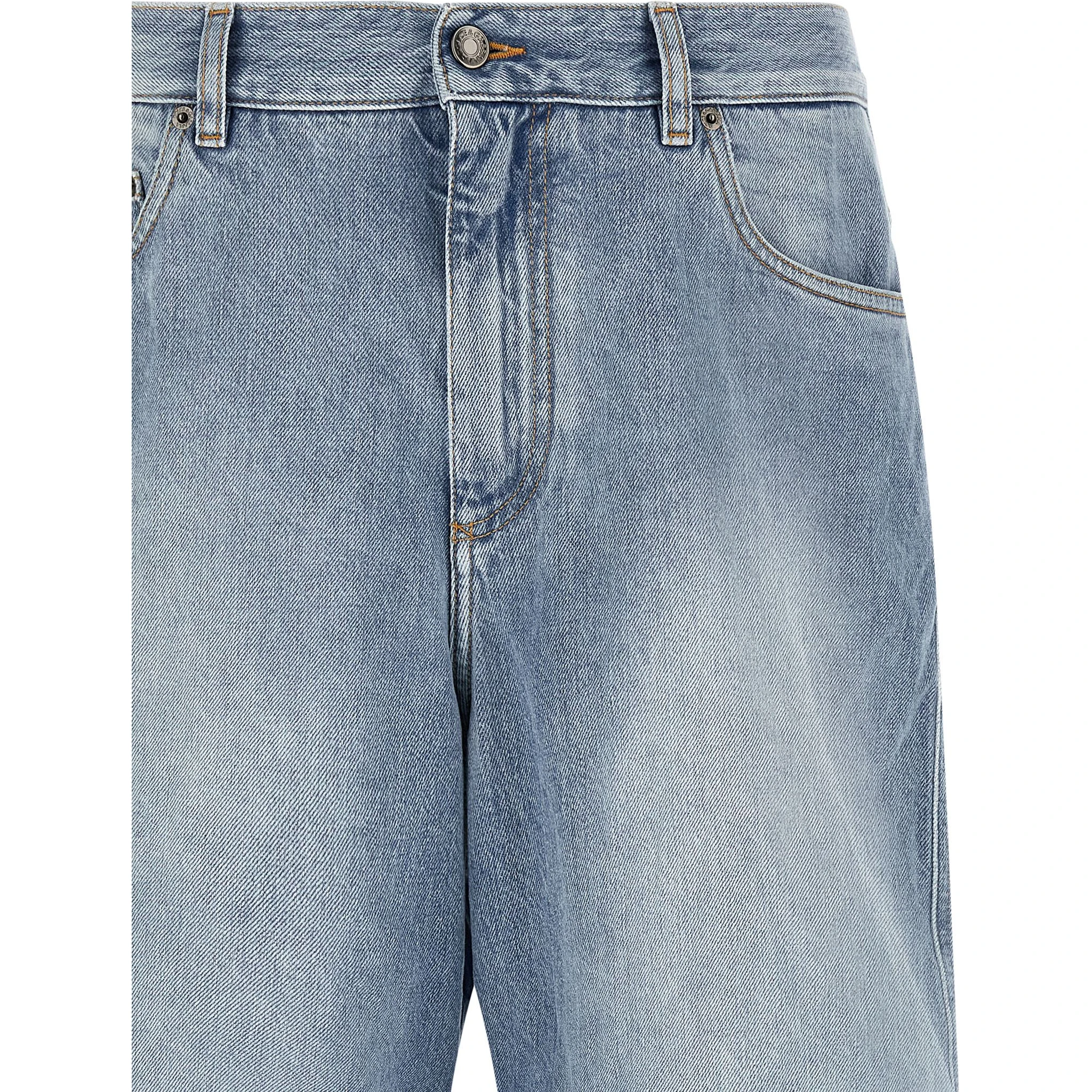 Blue Cotton Bermuda Shorts