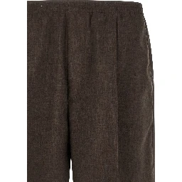 Brown Polyester Bermuda Shorts