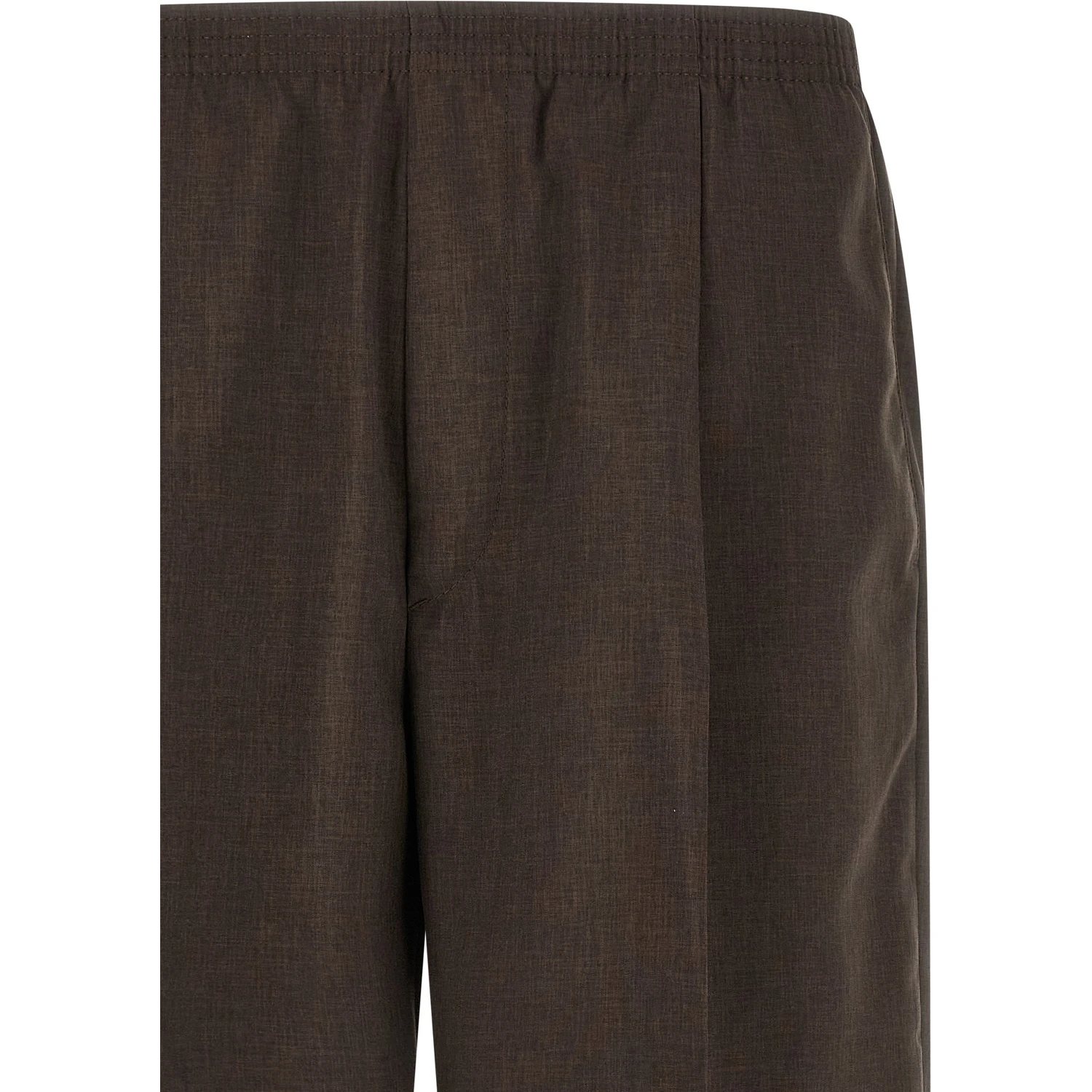 Brown Polyester Bermuda Shorts