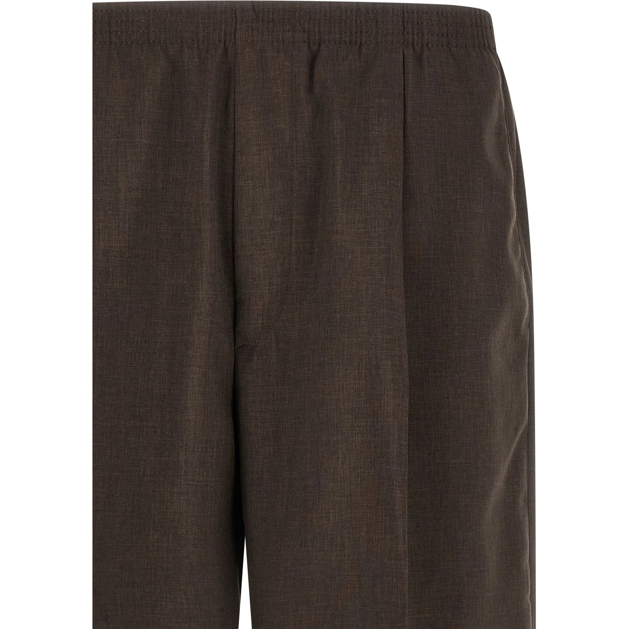 Brown Polyester Bermuda Shorts