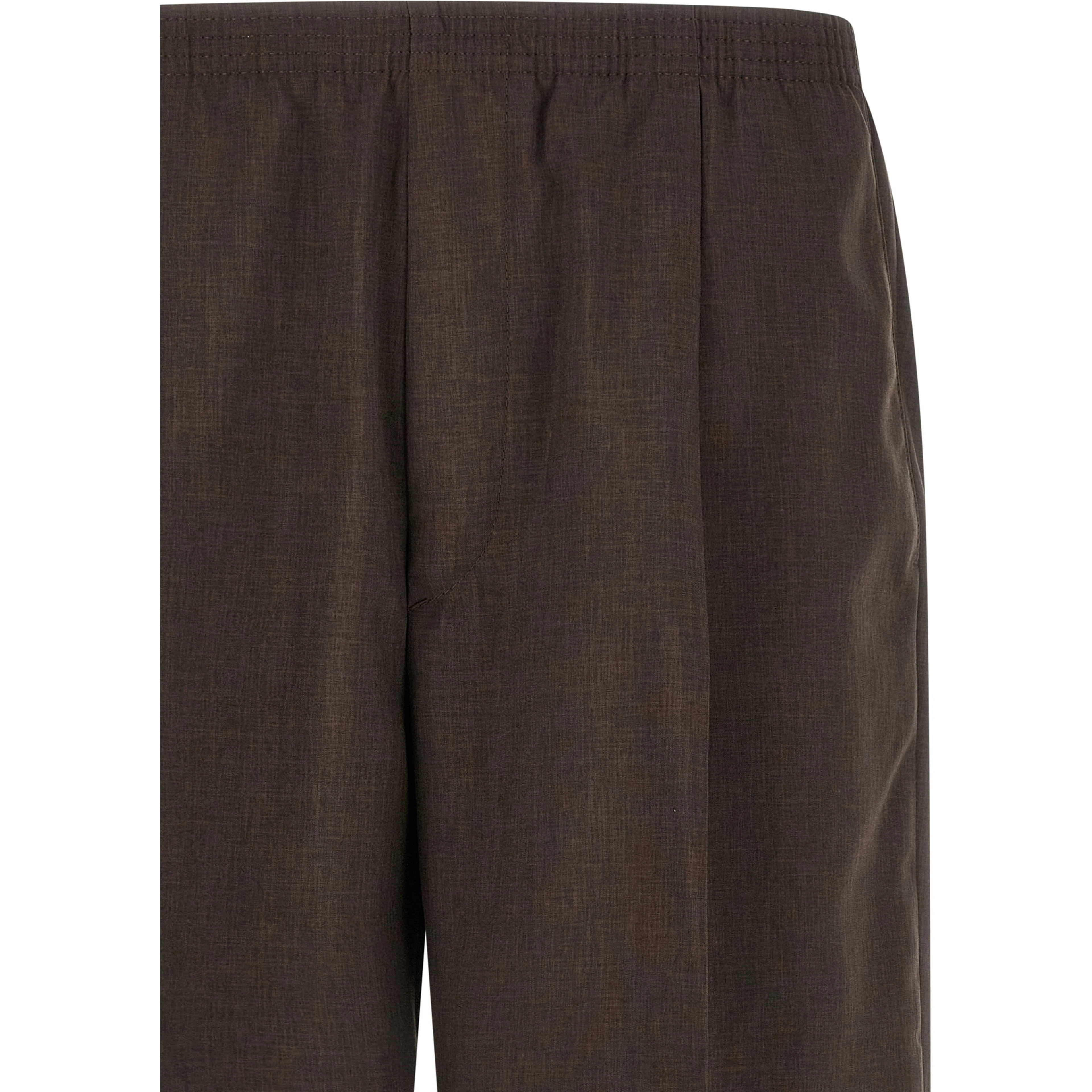 Brown Polyester Bermuda Shorts