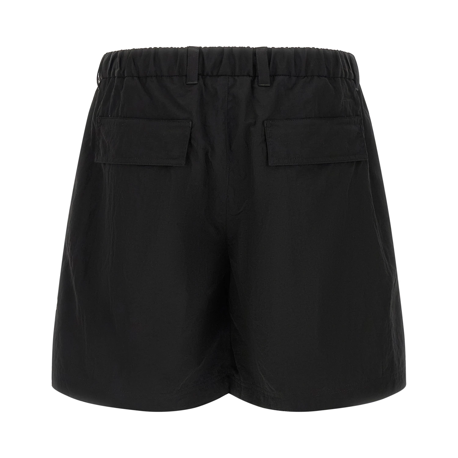 Black Polyamide Bermuda Shorts