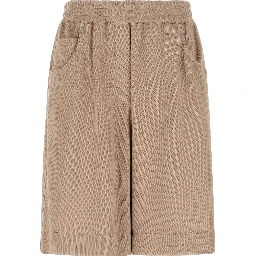 Brown Cotton Bermuda Shorts