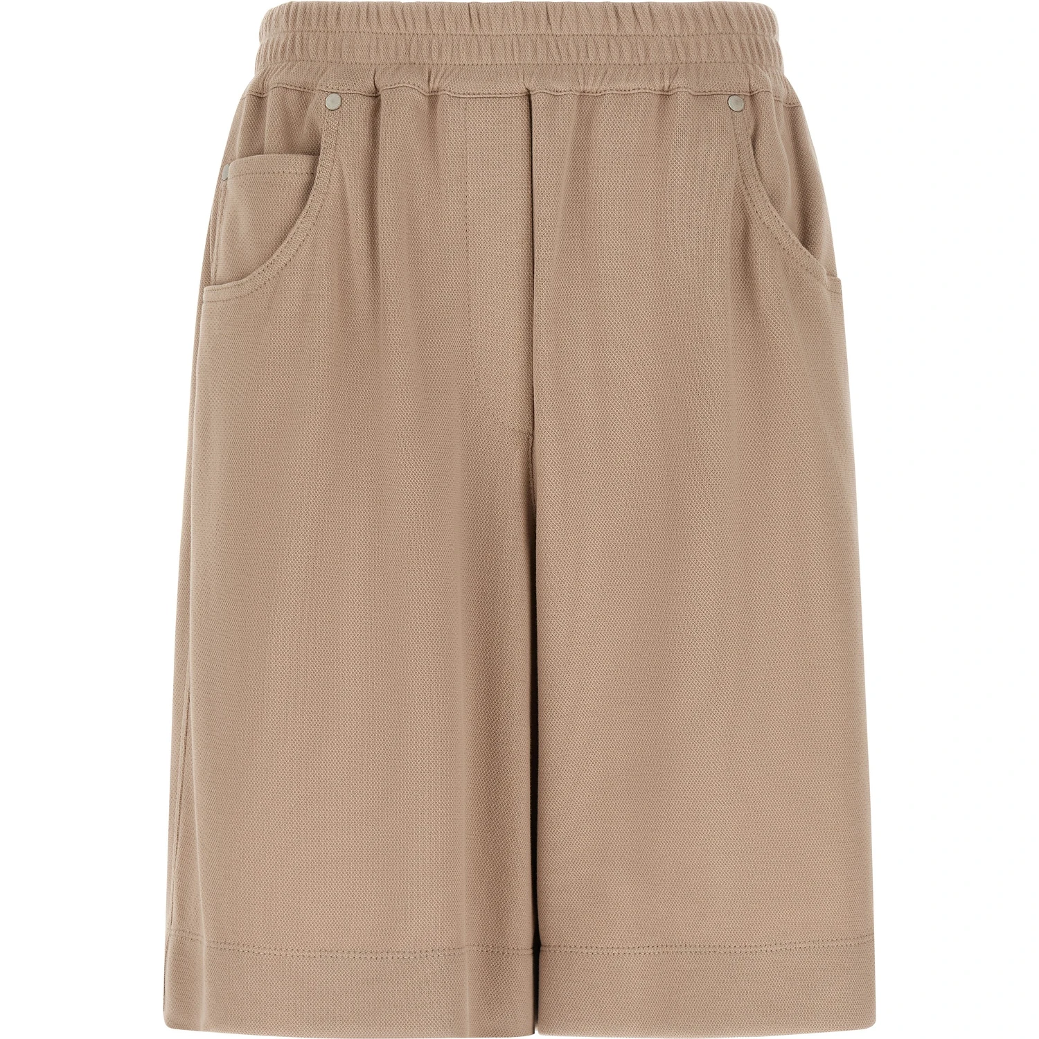 Brown Cotton Bermuda Shorts