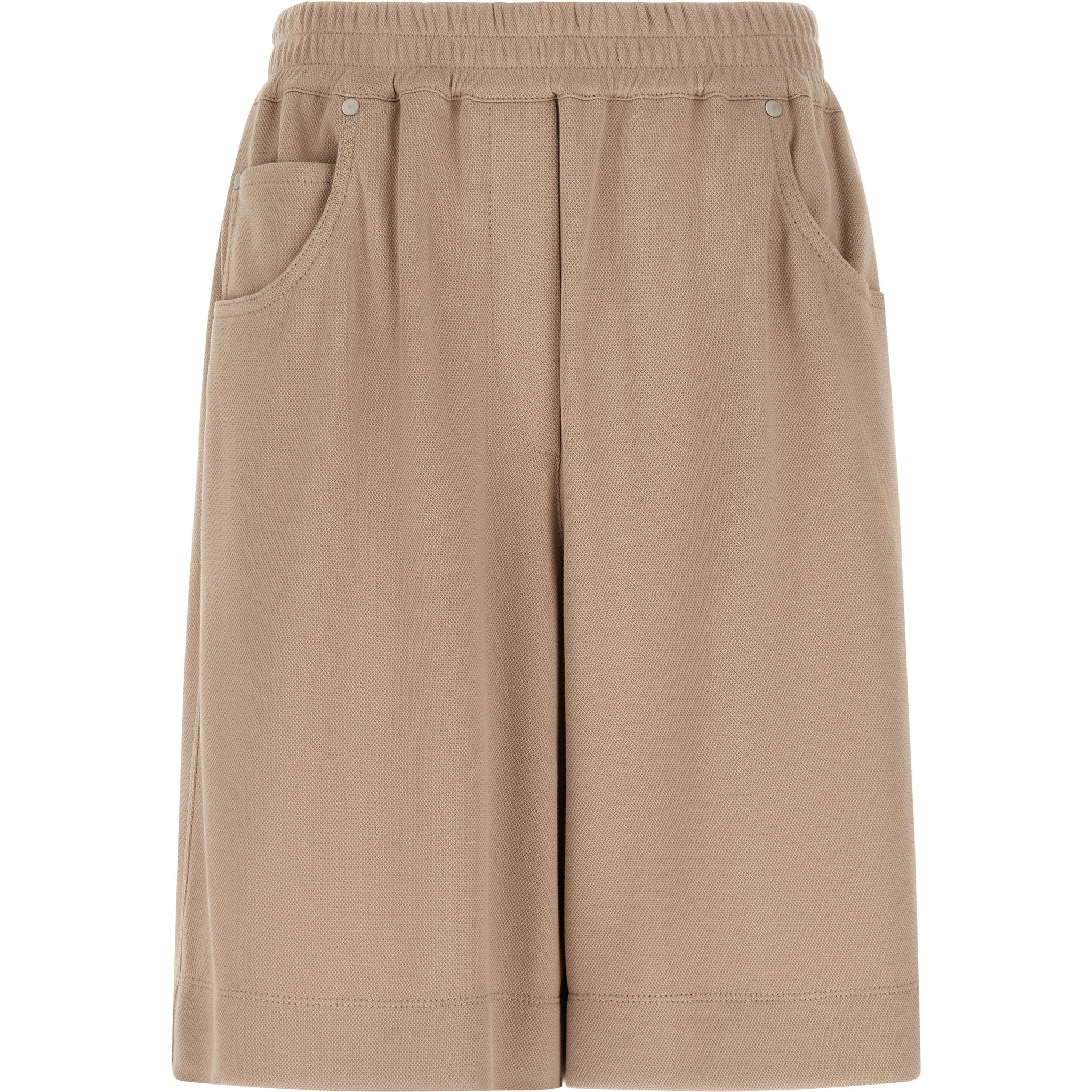 Brown Cotton Bermuda Shorts