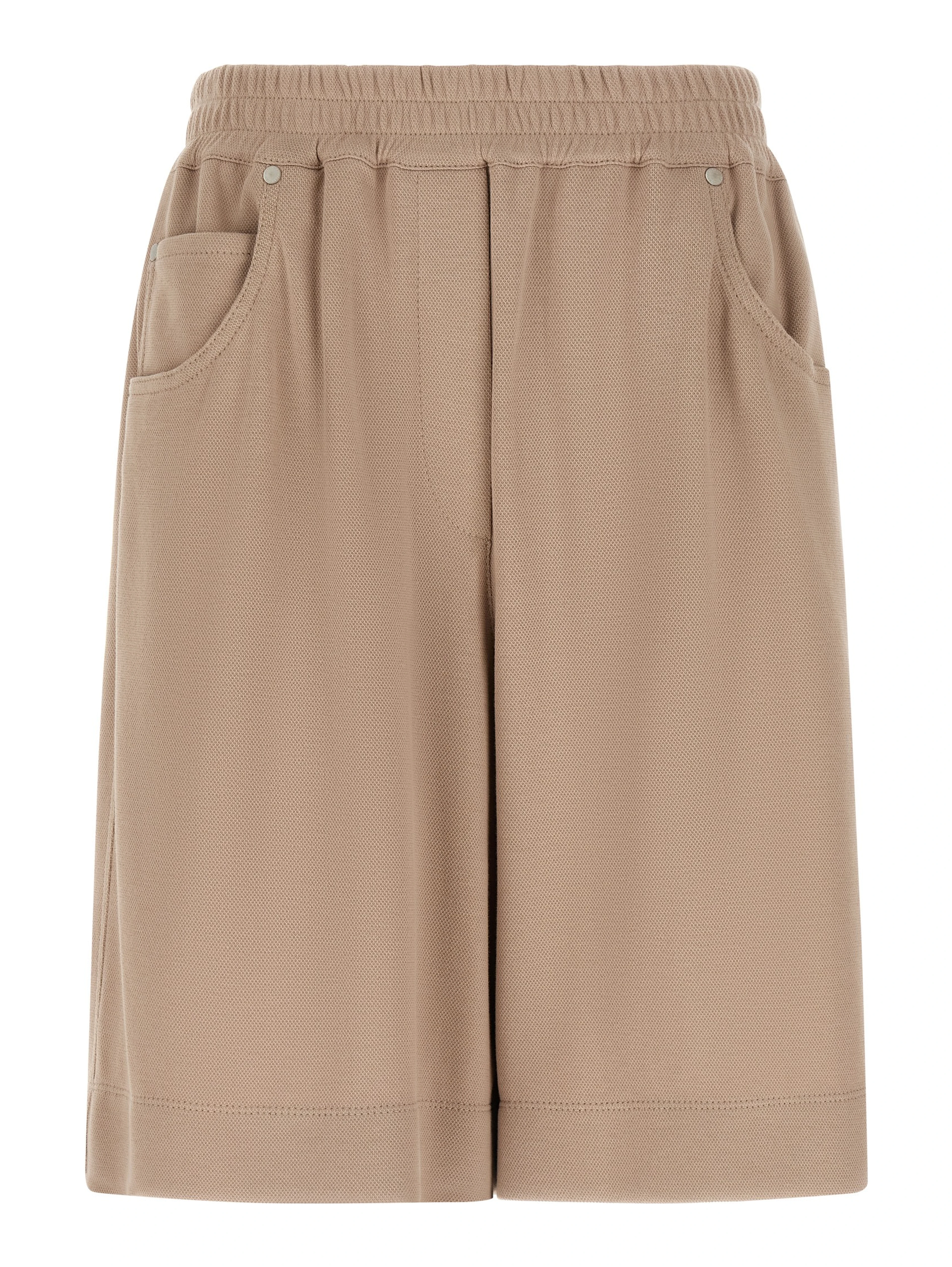 Brown Cotton Bermuda Shorts