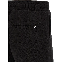 Black Cotton Bermuda Shorts