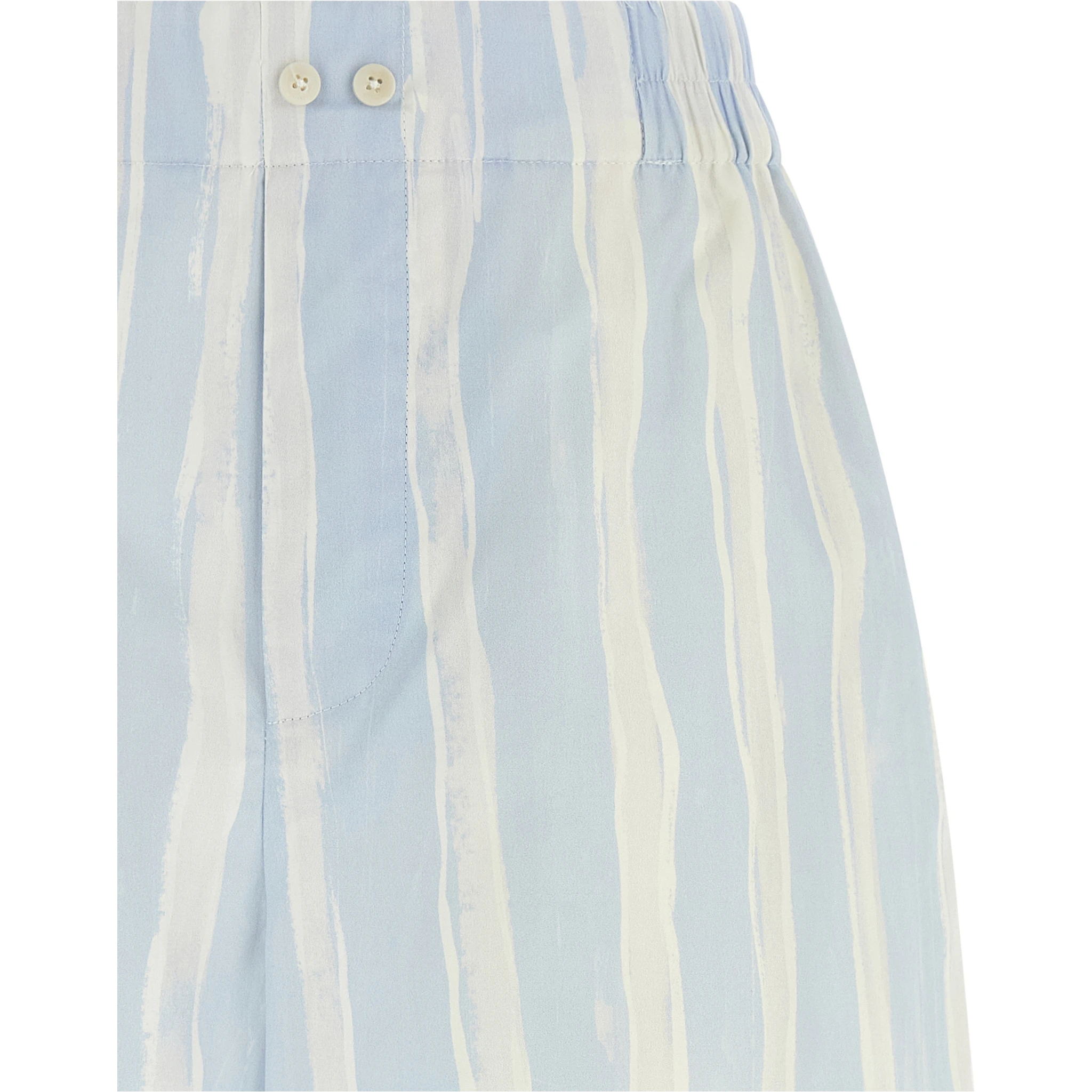 Blue Linen Bermuda Shorts