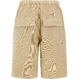 Beige Cotton Bermuda Shorts