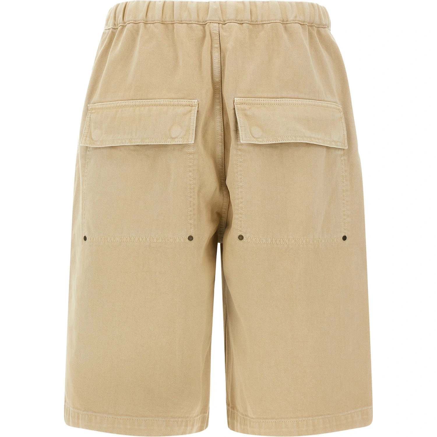 Beige Cotton Bermuda Shorts