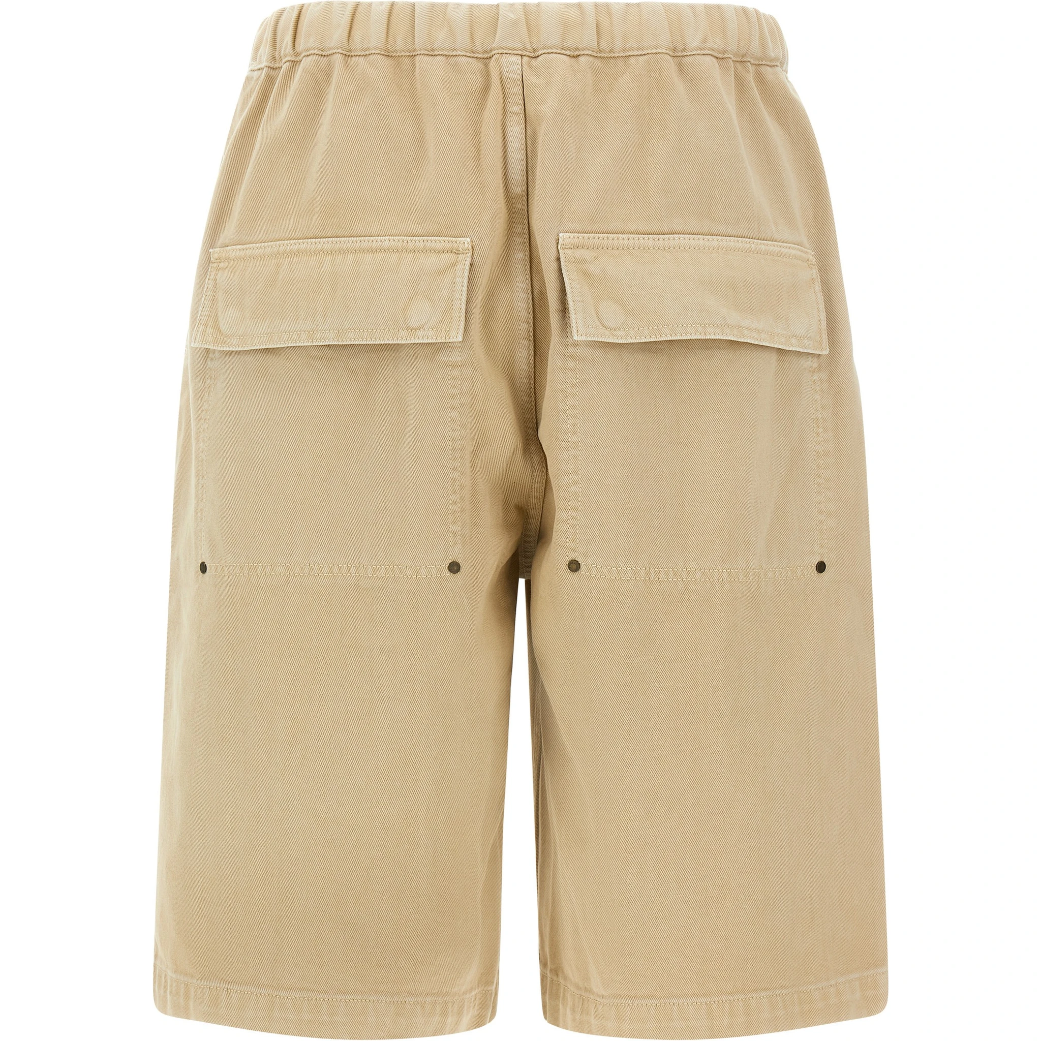 Beige Cotton Bermuda Shorts