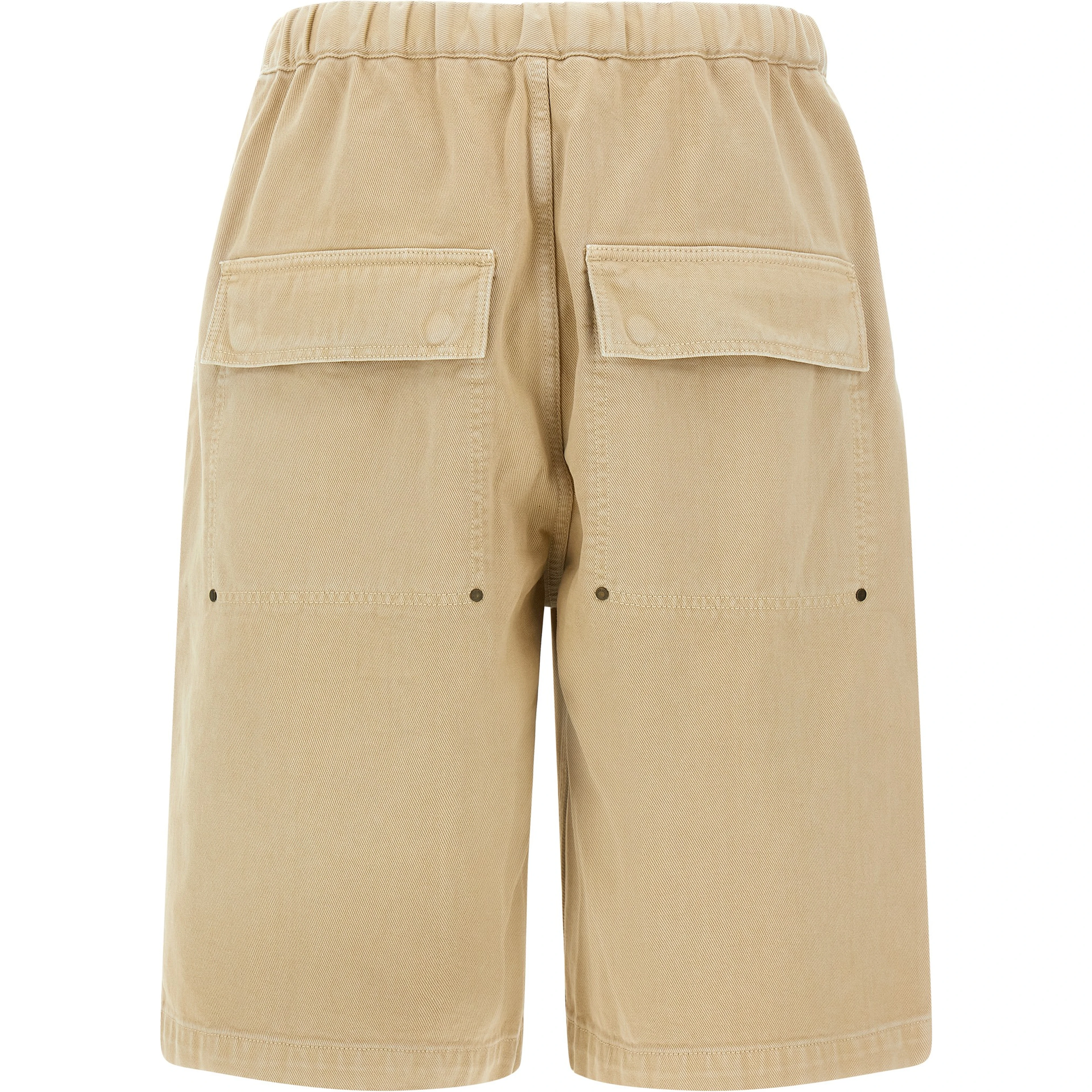 Beige Cotton Bermuda Shorts