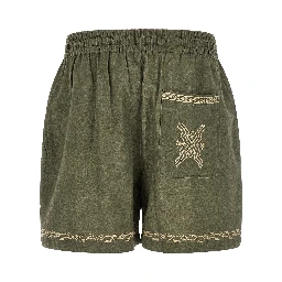 Bicolor Cotton Bermuda Shorts