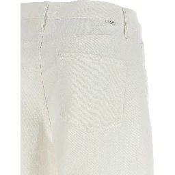 White Cotton Bermuda Shorts