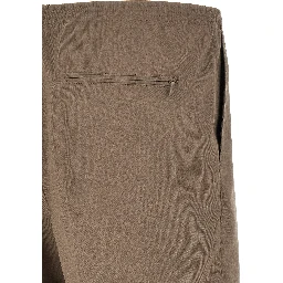 Brown Polyester Bermuda Shorts