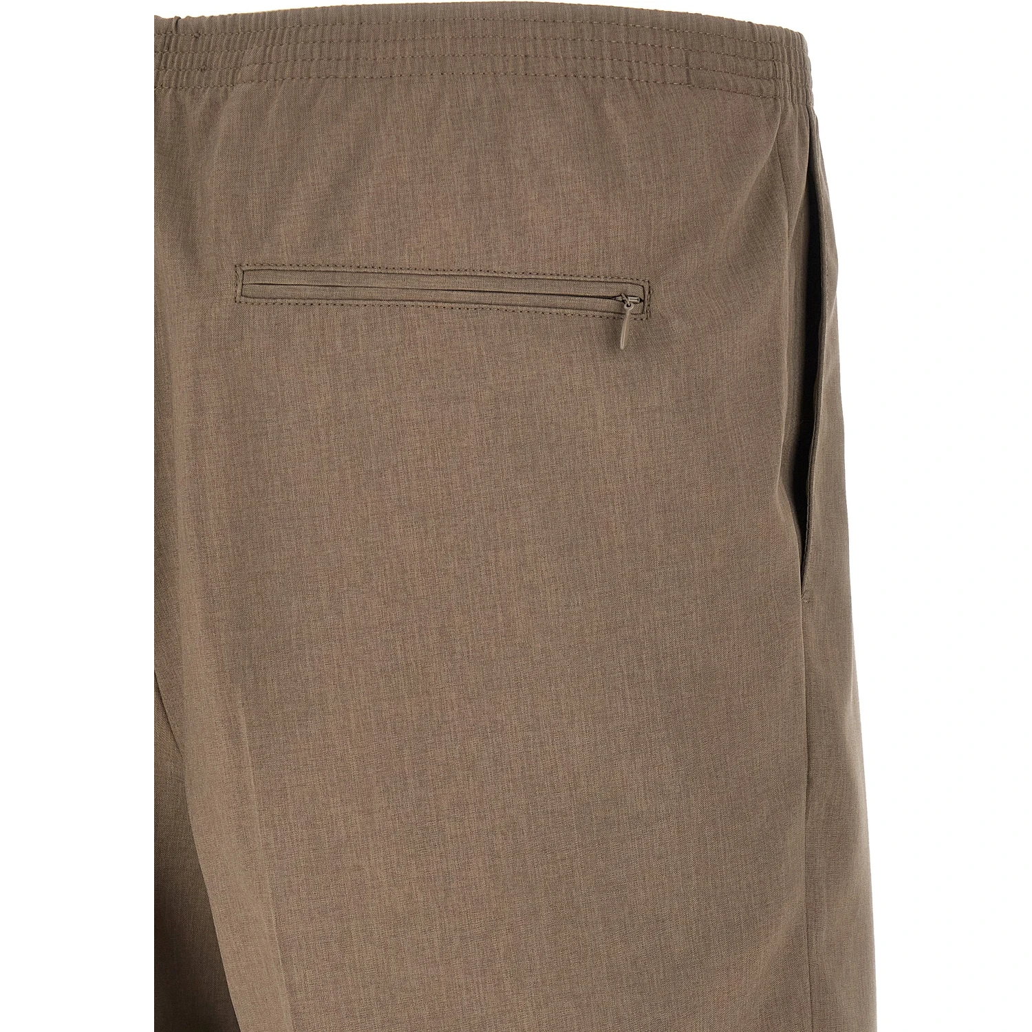 Brown Polyester Bermuda Shorts