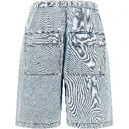 Blue Cotton Bermuda Shorts