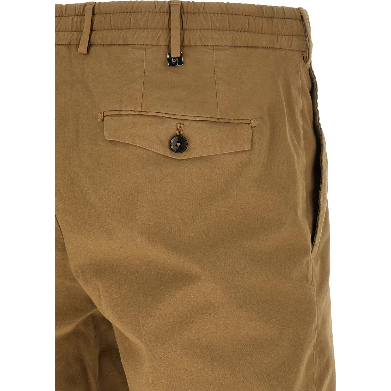 Beige Cotton Bermuda Shorts
