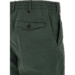 Bicolor Cotton Bermuda Shorts