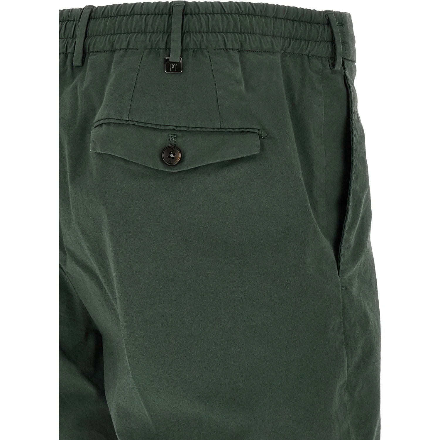 Bicolor Cotton Bermuda Shorts