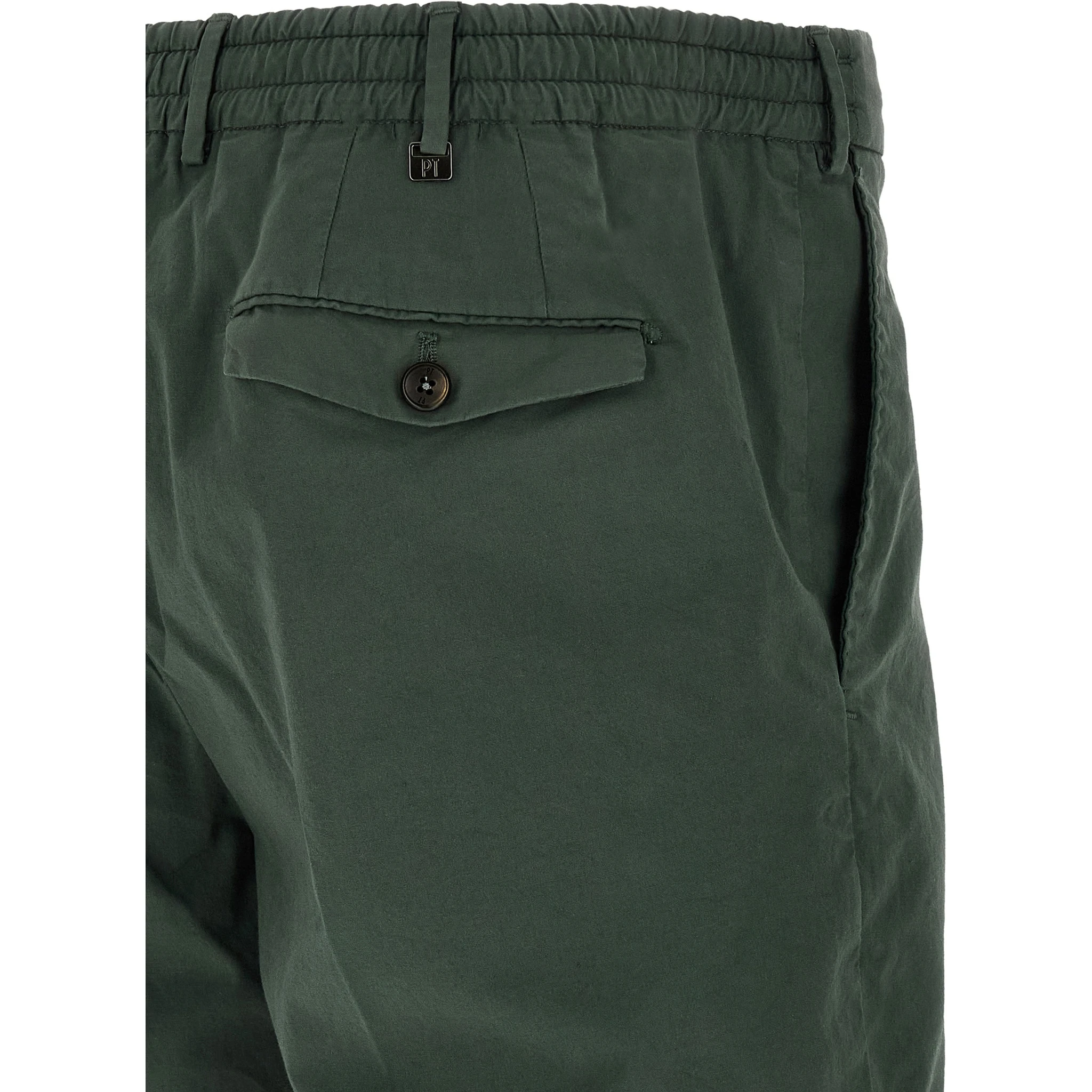 Bicolor Cotton Bermuda Shorts