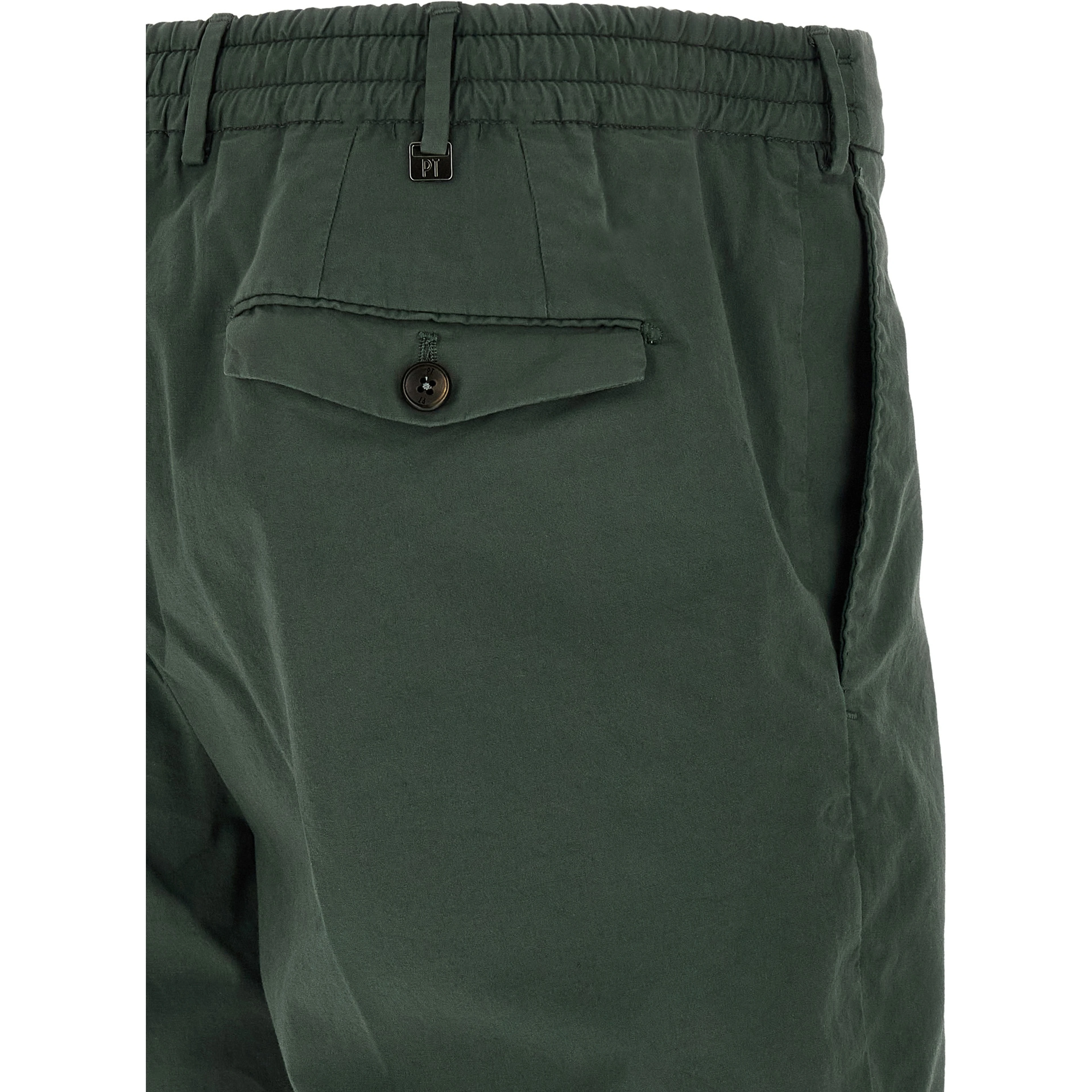 Bicolor Cotton Bermuda Shorts