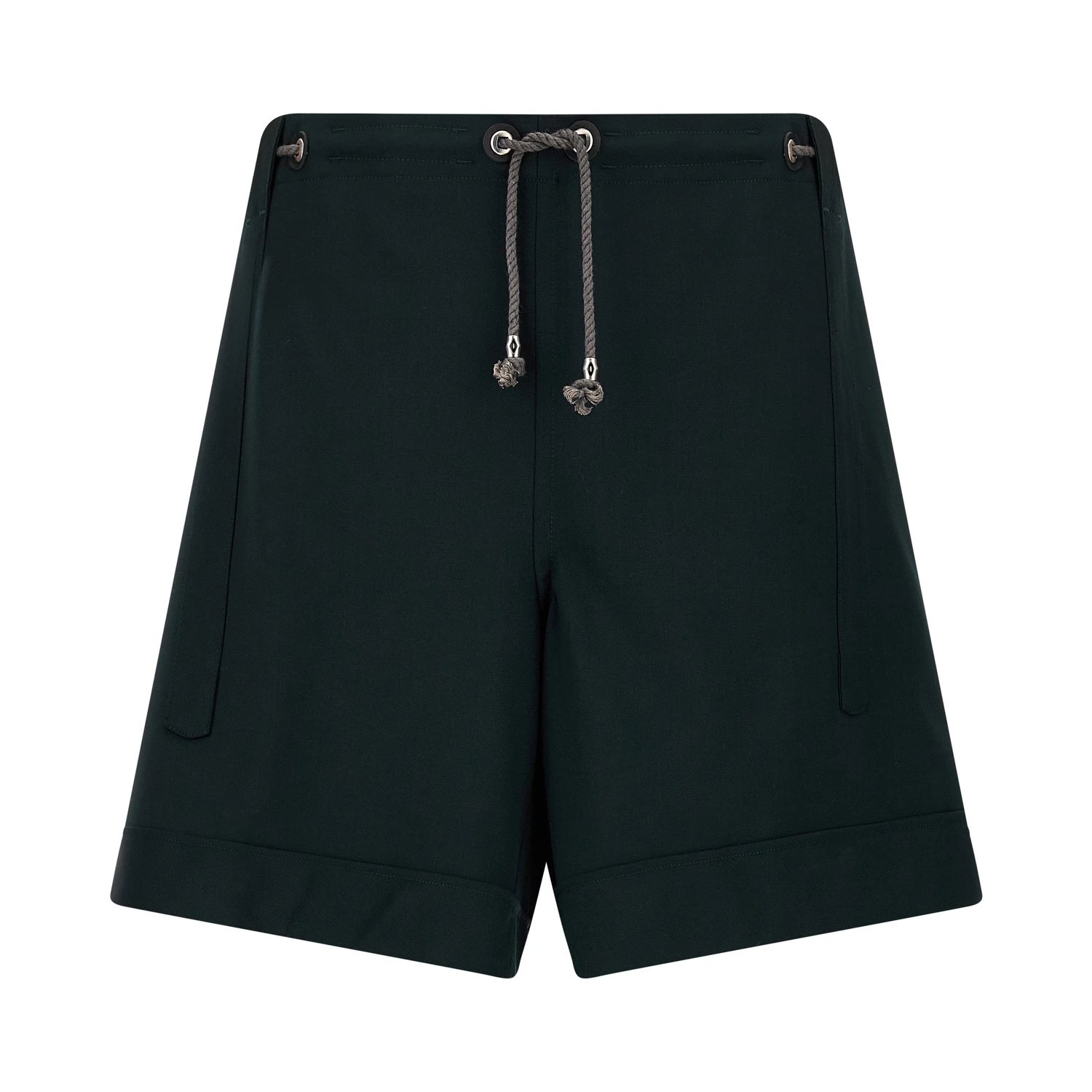 Bicolor Virgin Wool Bermuda Shorts