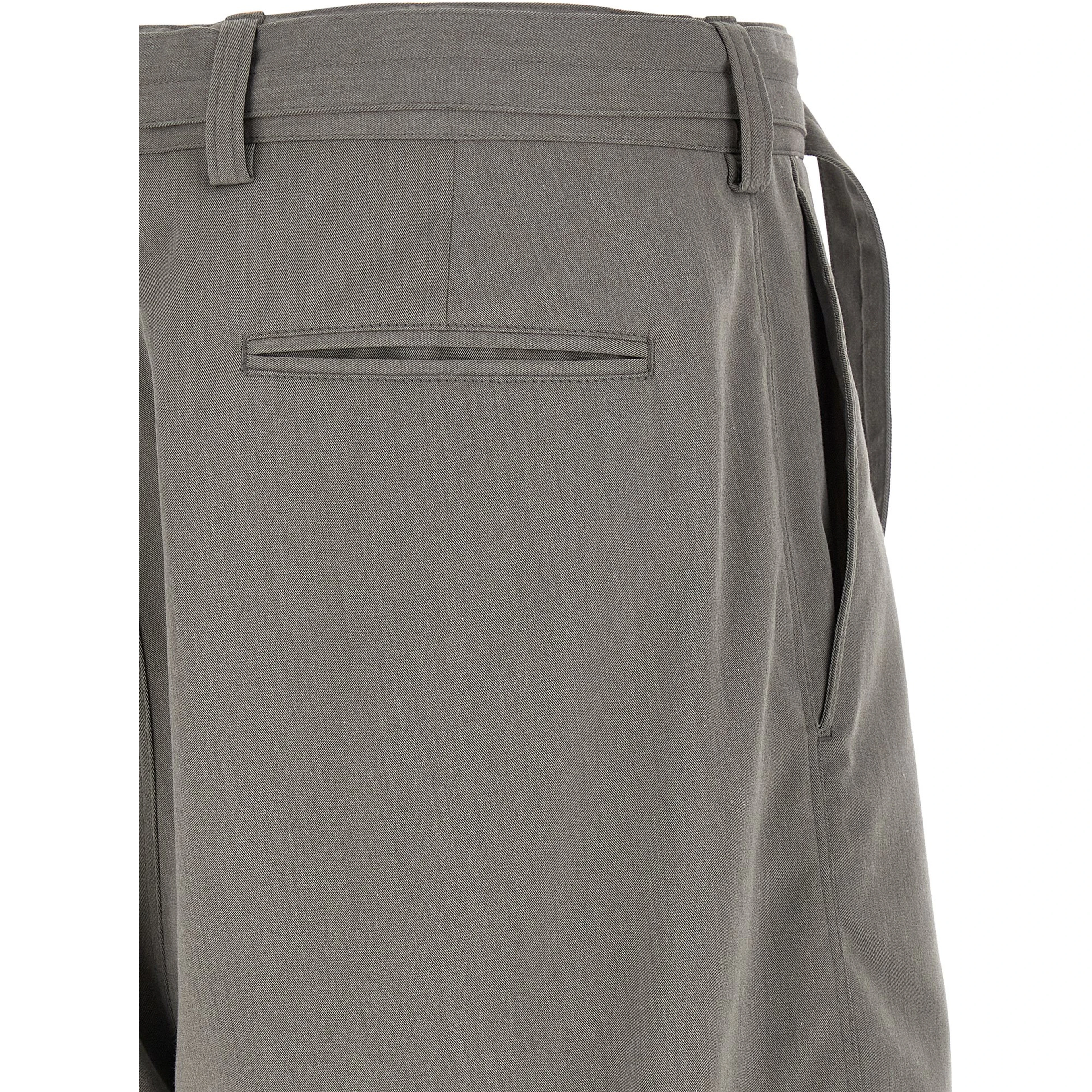 Gray Polyester Bermuda Shorts