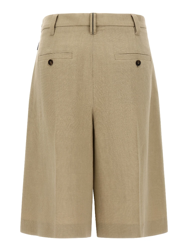 Beige Viscose Bermuda Shorts alternative
