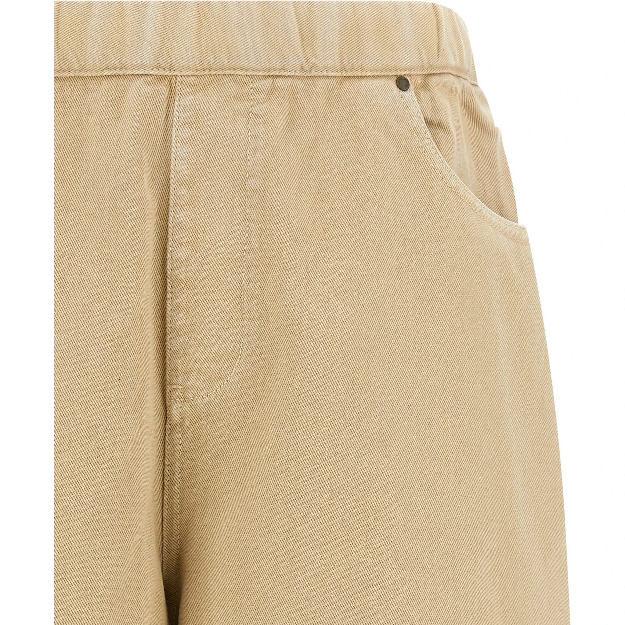 Beige Cotton Bermuda Shorts