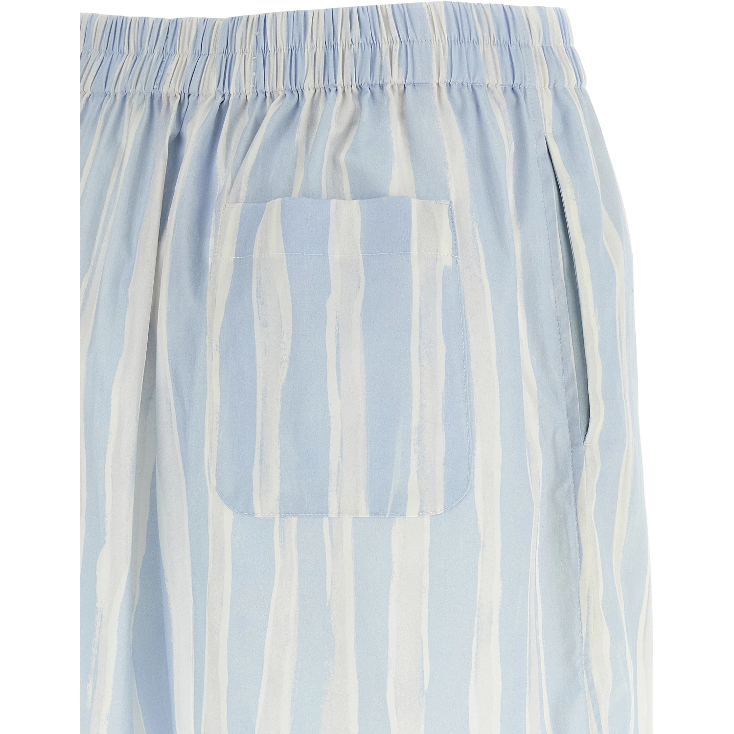 Blue Linen Bermuda Shorts
