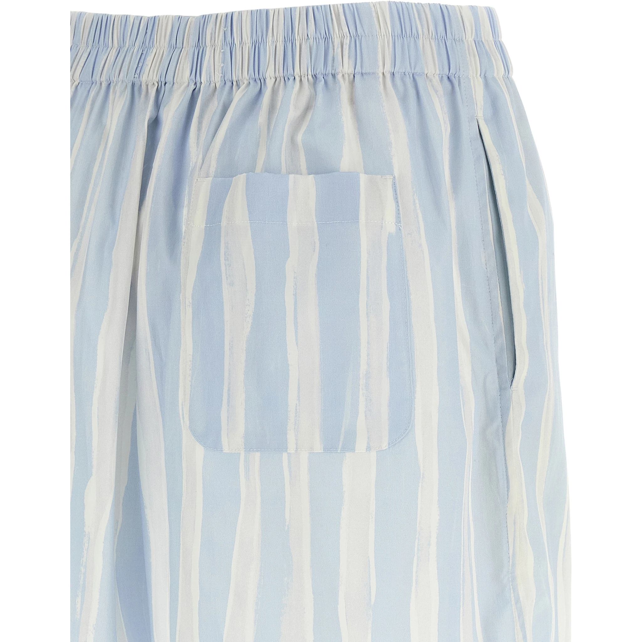 Blue Linen Bermuda Shorts