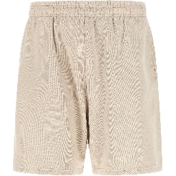 Beige Cotton Bermuda Shorts