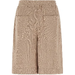 Brown Cotton Bermuda Shorts