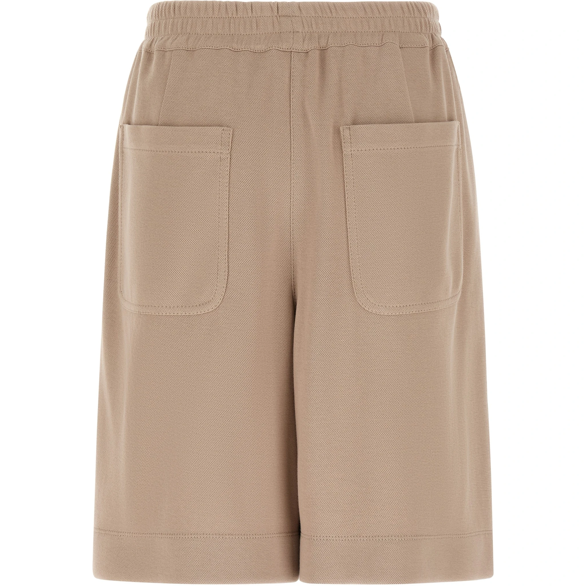 Brown Cotton Bermuda Shorts