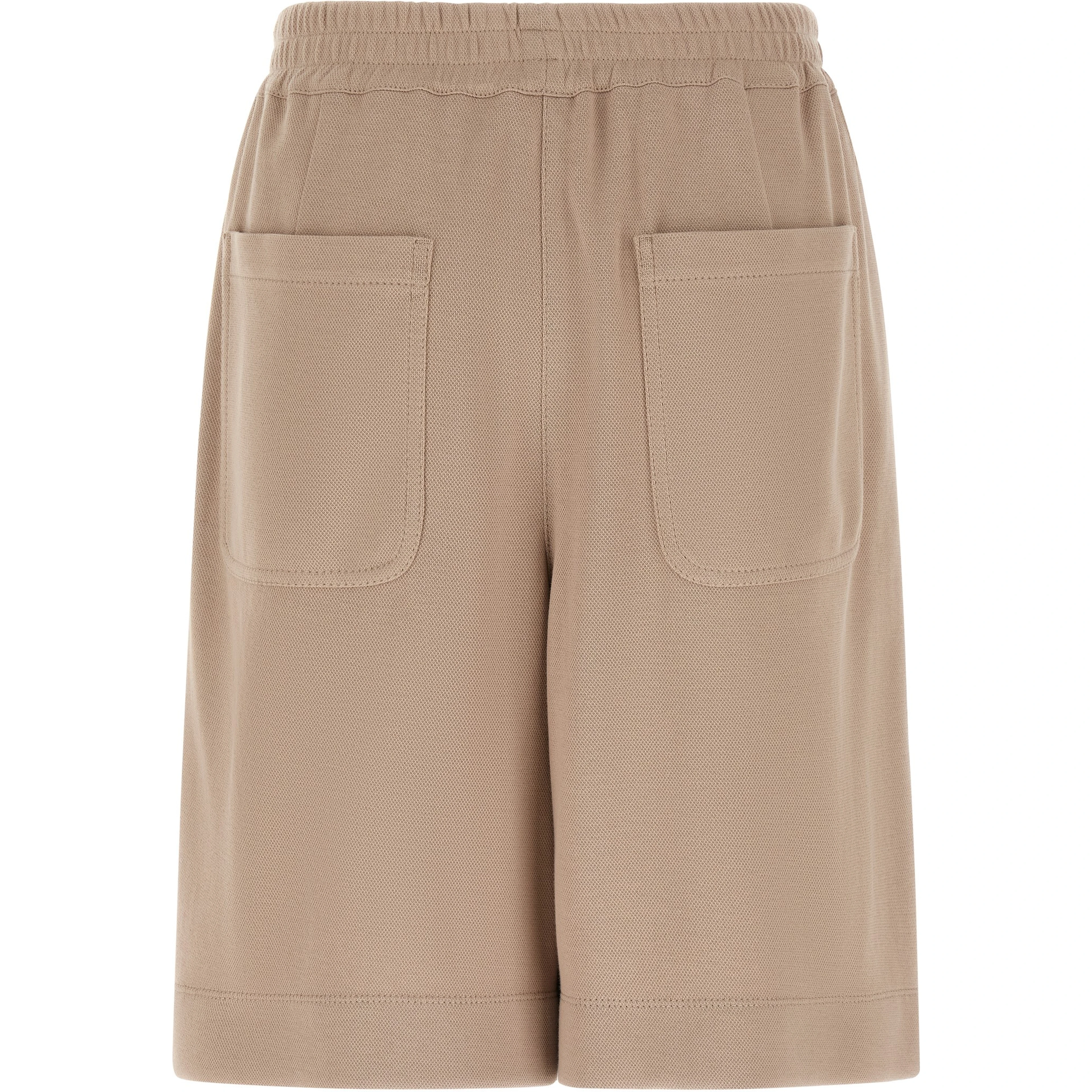 Brown Cotton Bermuda Shorts